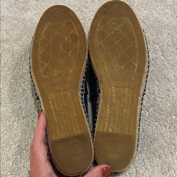 CHANEL Navy and Black Espadrilles Authentic - Picture 6 of 7
